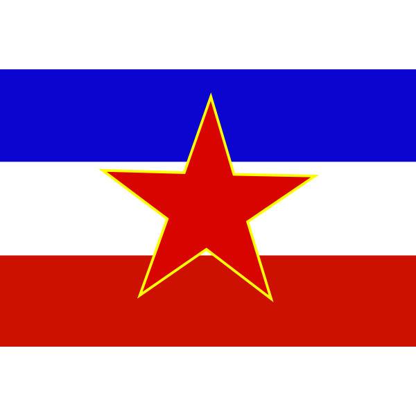 Flag of Yugoslavia vector clip art