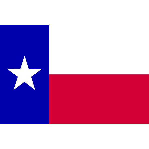 Vector graphics of flag of the state of Texas