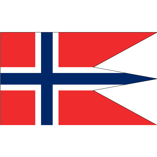 Norwegian state and war flag vector image