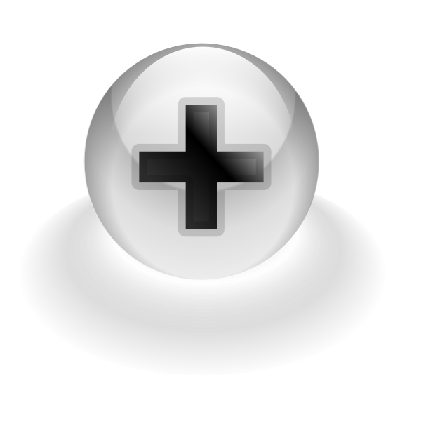 Plus computer button vector image