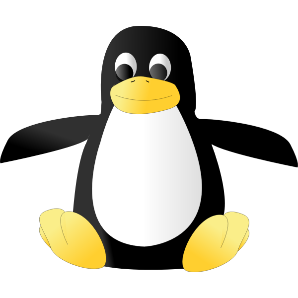 Plush tux vector image