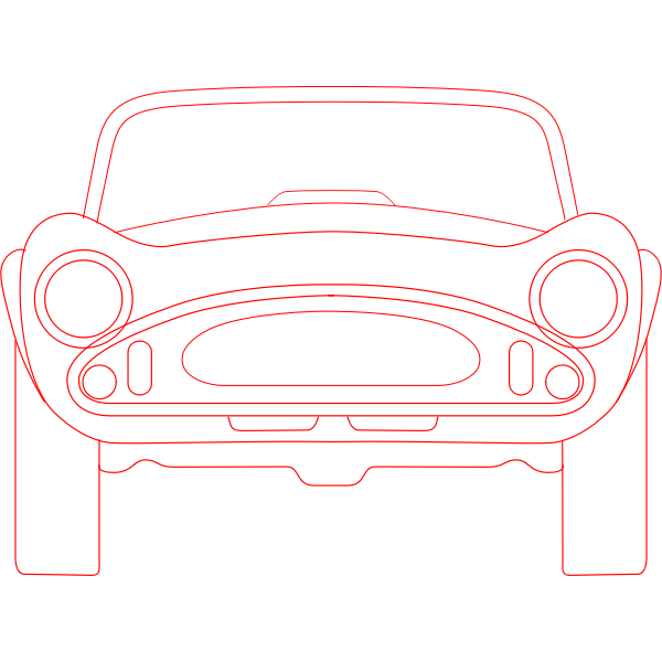 Face front of Shelby Cobra vector illustration