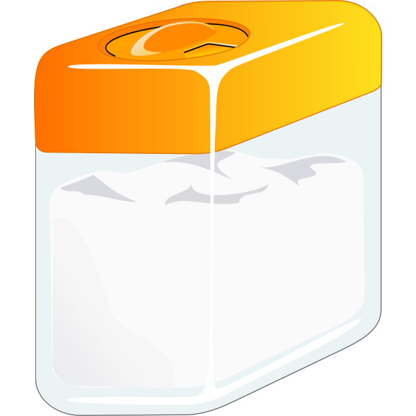 Sugarbox with orange lid vector image