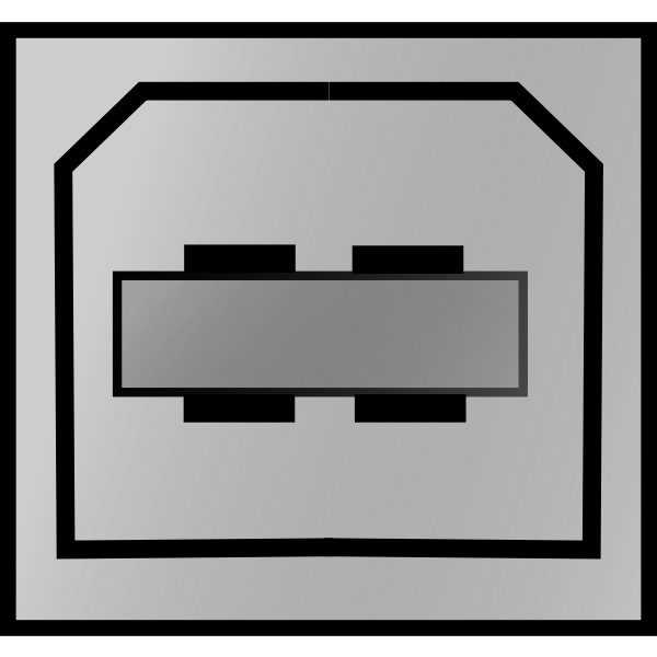 Connector for USB type B vector image