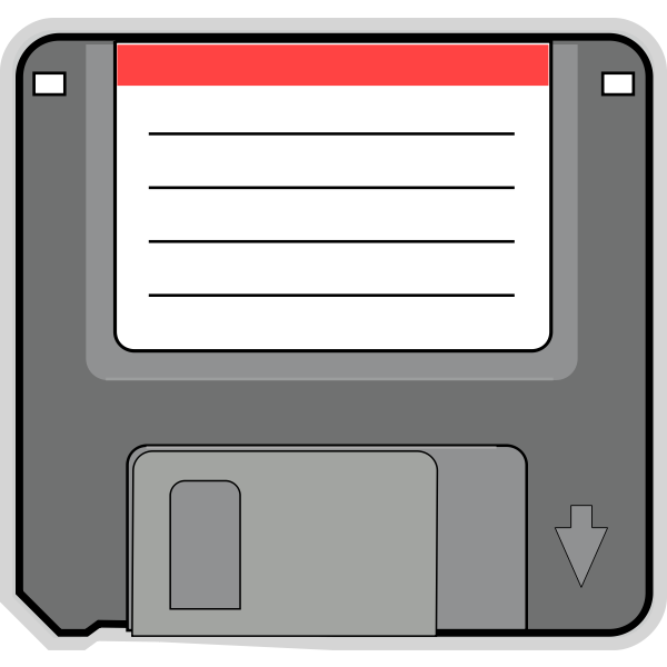 PC floppy disk vector image