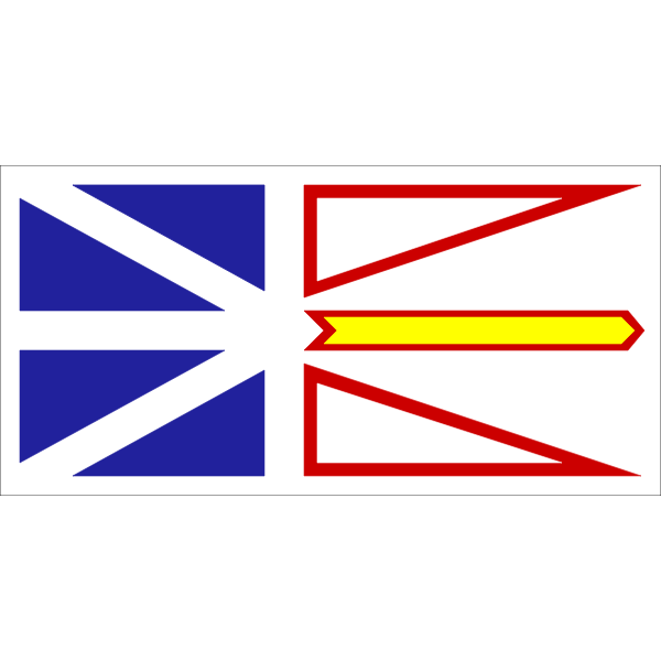 Flag of the Canadian province of Newfoundland and Labrador vector clip art