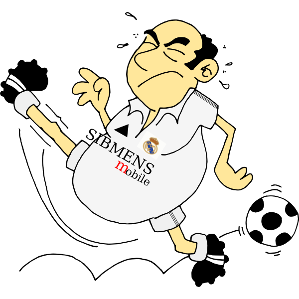 Vector graphics of cartoon soccer player