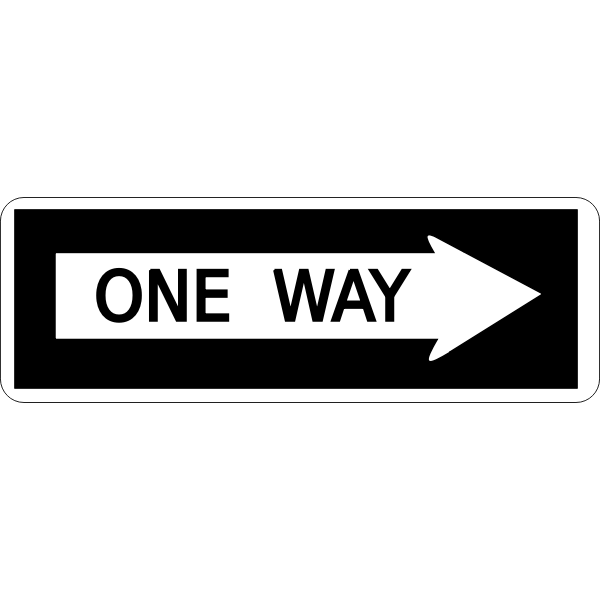 One way traffic sign vector image