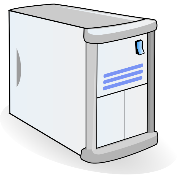 Network server with shadow  vector image