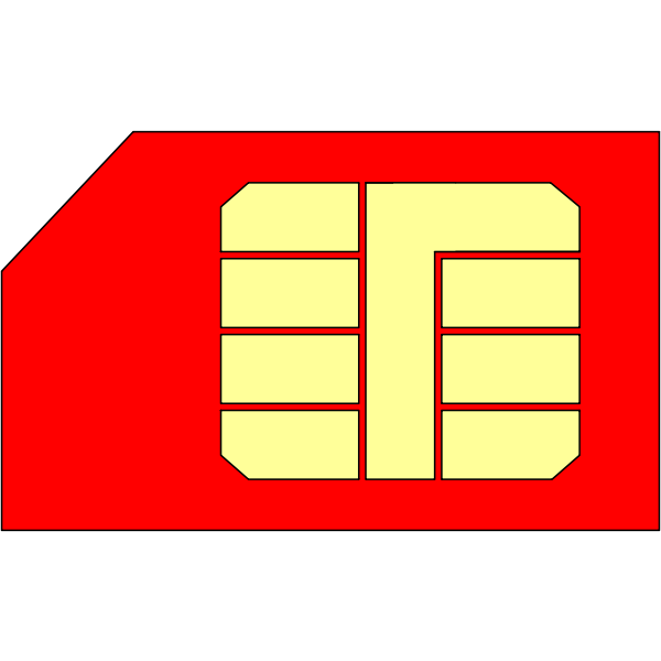 SIM card vector image