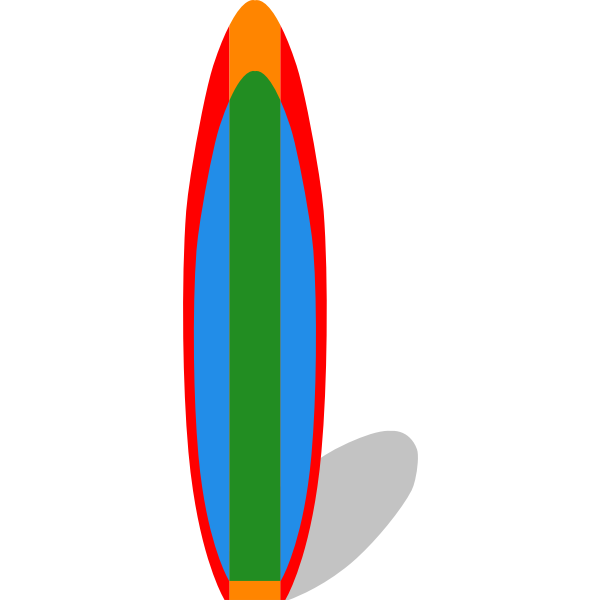 Surfboard vector clip art image