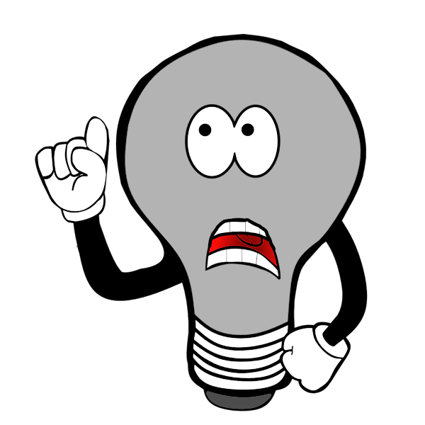 Cartoon light bulb