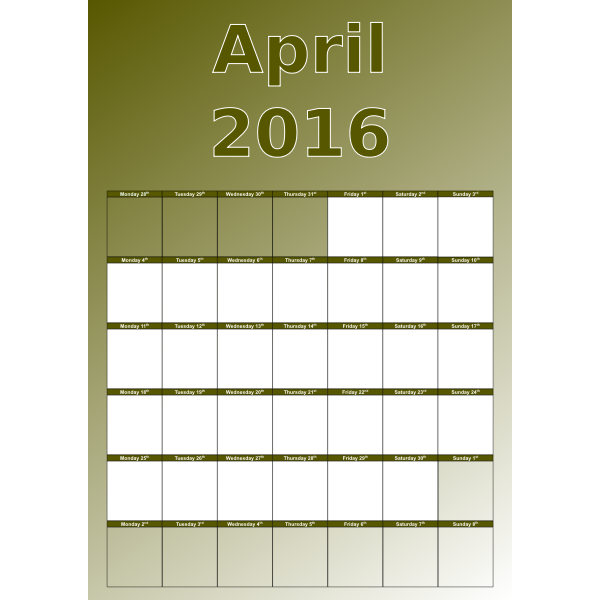 AprilCalendar2016