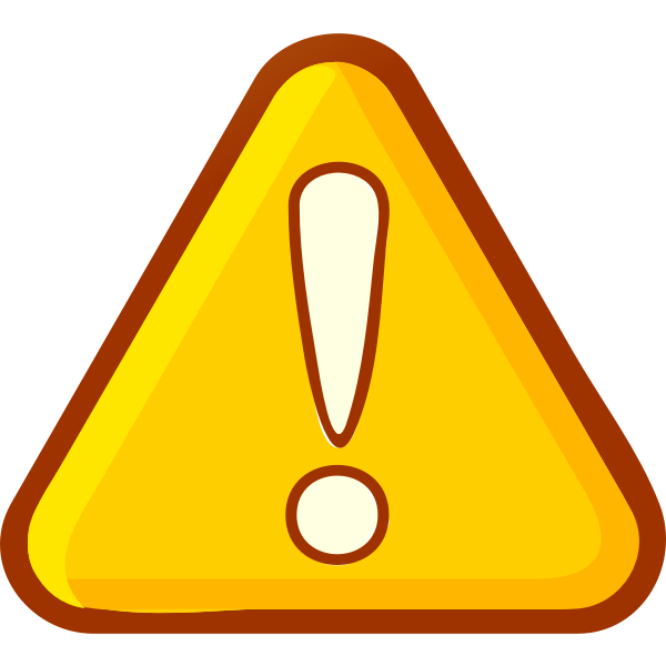 Yellow attention sign