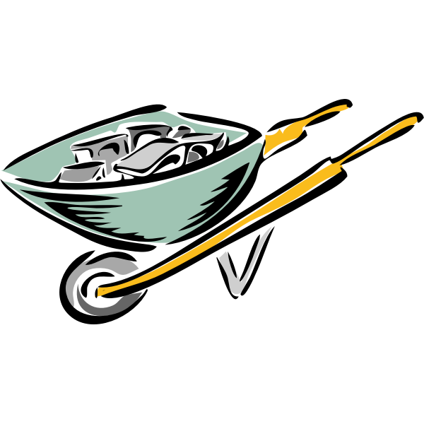 Wheelbarrow vector clip art