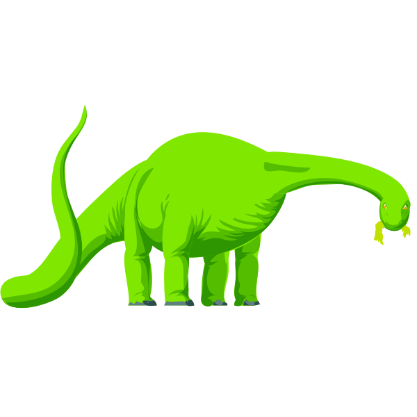 Vector image of dino looking right