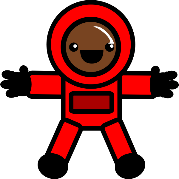 Astronaut in red suit