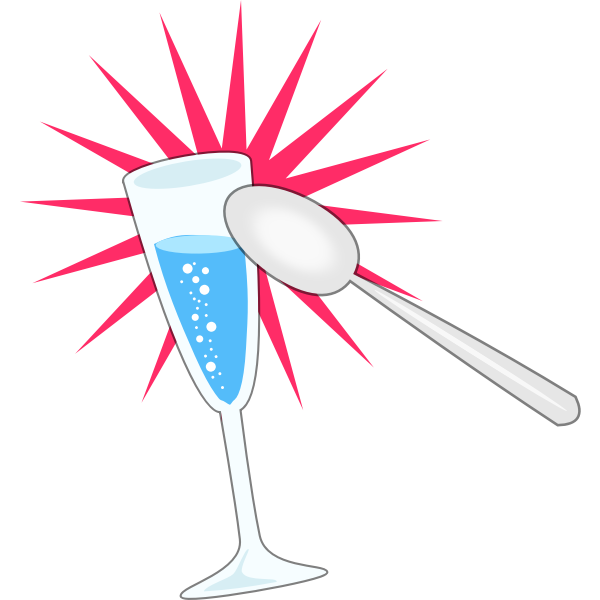 Party glass and spoon vector image