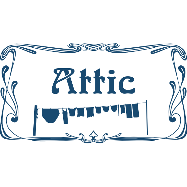 ''Attic'' door sign