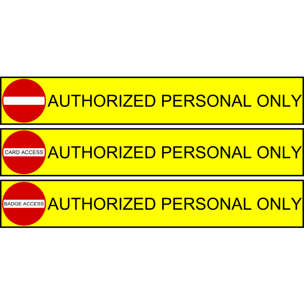 Authorized personnel only label vector image