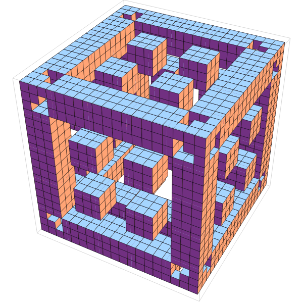 Orange and violet cubes