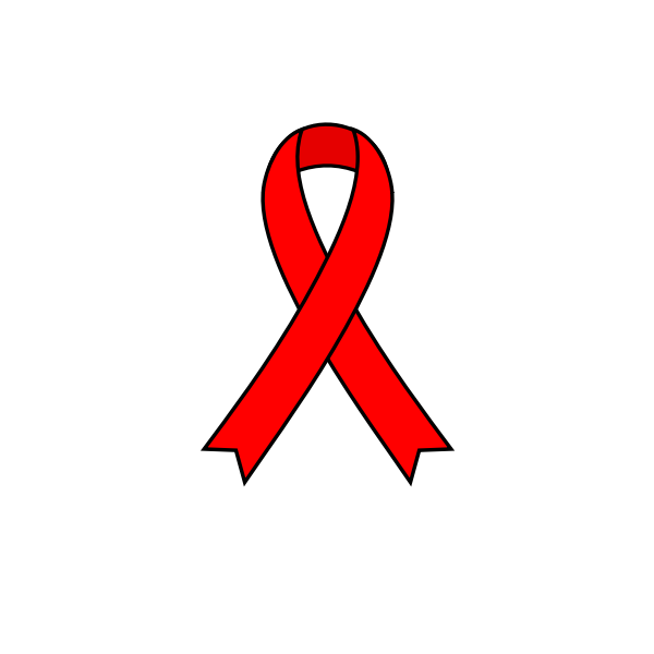 Red awareness ribbon vector image