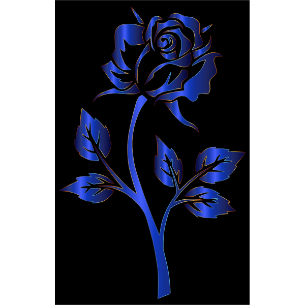 Azure Rose Silhouette