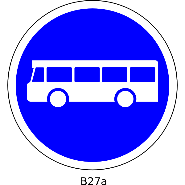 Buses only road sign vector image