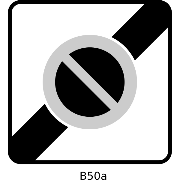 End of controlled parking zone traffic sign vector image