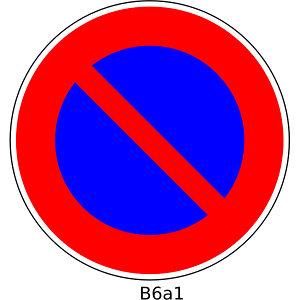 No parking round traffic roadsign vector illustration