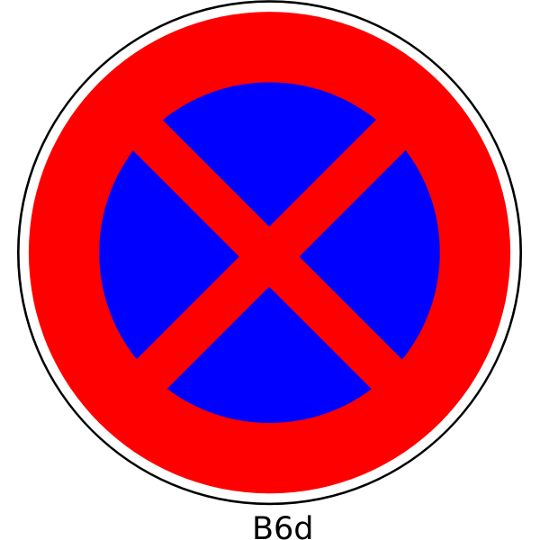 No stopping road sign vector image