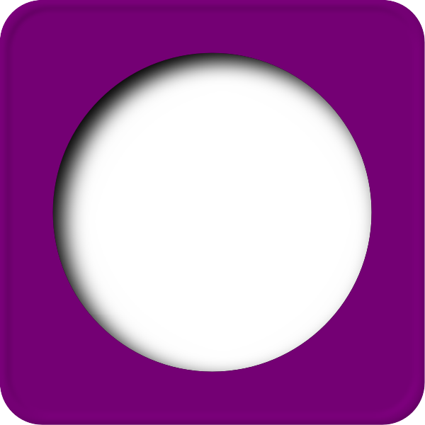 Vector graphics of purple rounded edges border with circular frame inside