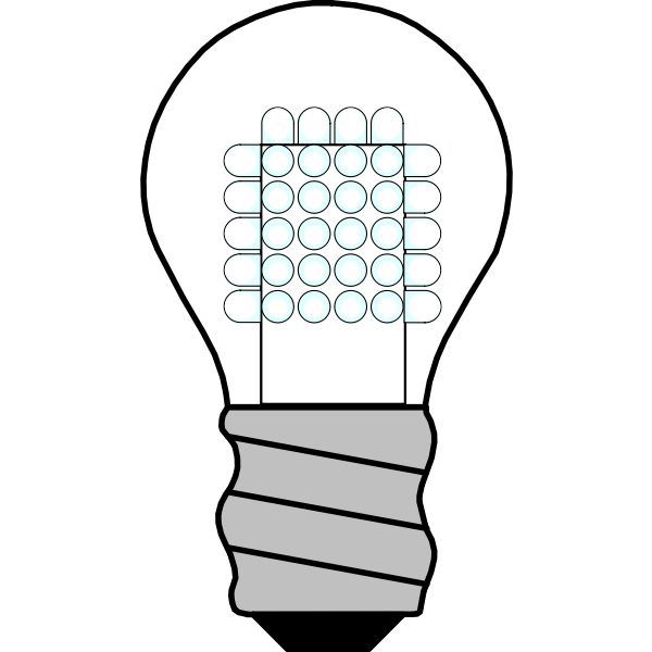 Gray light bulb