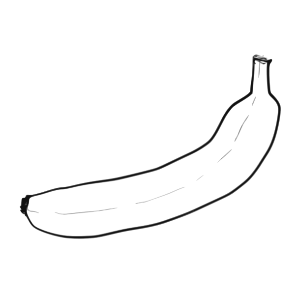Line art banana