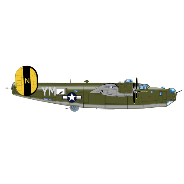 B-24 Bomber plane vector image