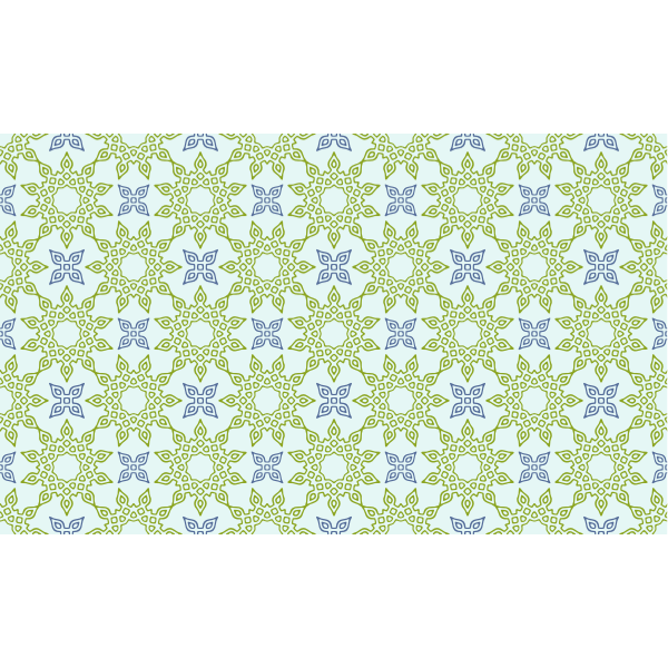 Designer pattern in green and blue