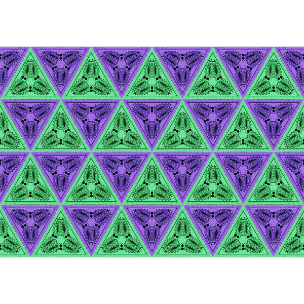 Green and purple triangles