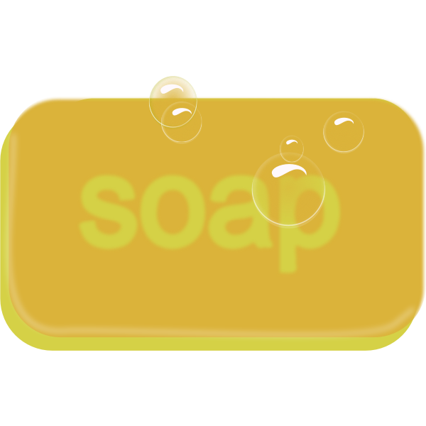 Bar of yellow soap vector image