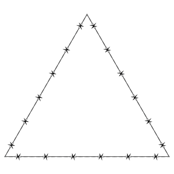 Barbed Wire Triangle Frame Border