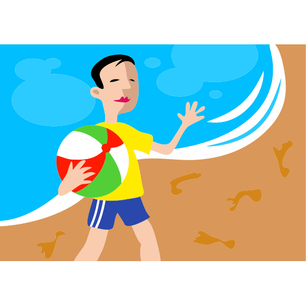 Beach boy vector image