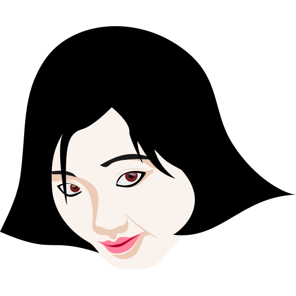 Japanese woman's face vector image