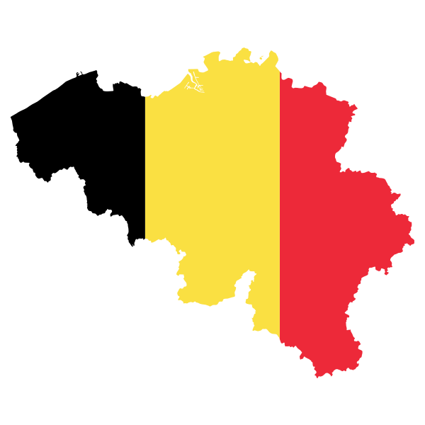 Belgium Map Flag