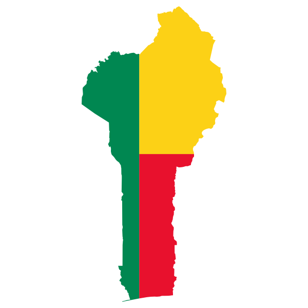 Benin Flag Map