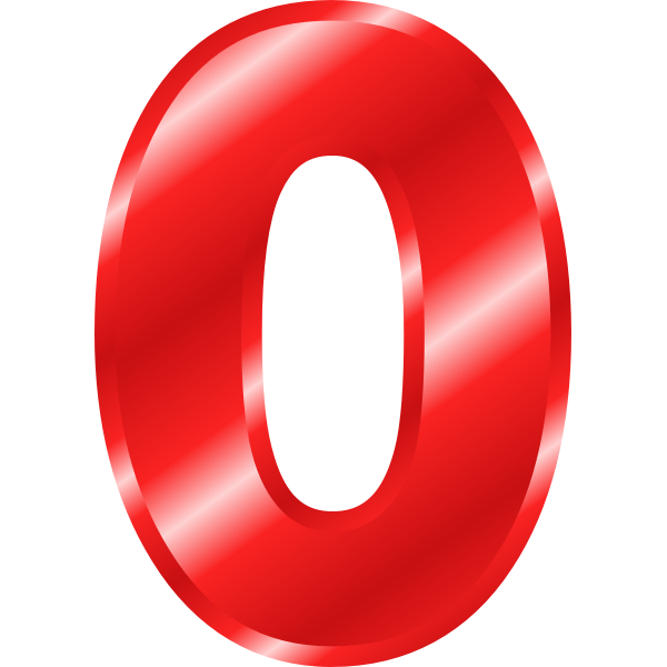 Effect Letters Alphabet red number zero