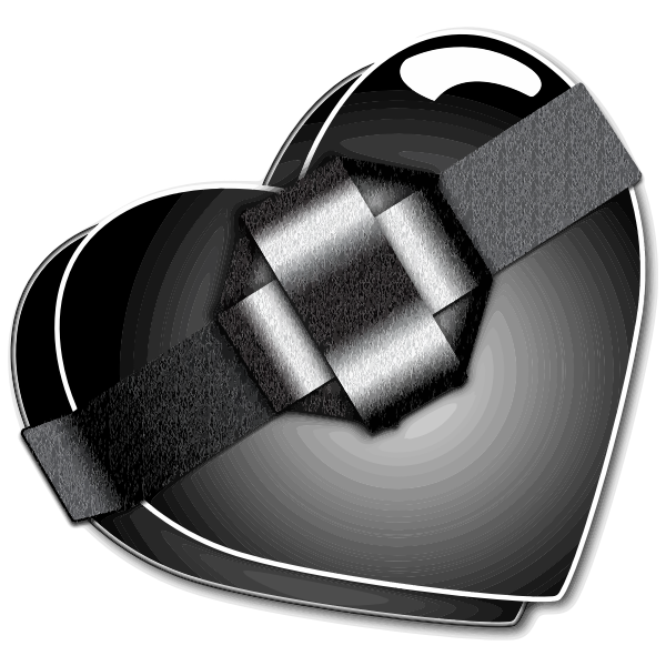 Black Heart Shaped Gift Box