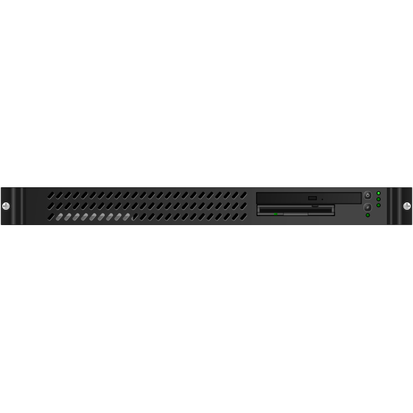 Black 1U Mini-server vector image