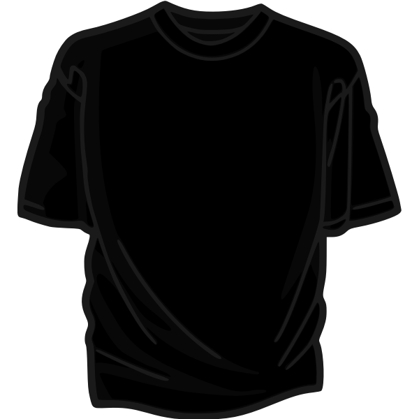 Black t-shirt vector illustration