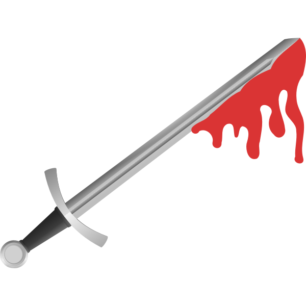 Bloody sword vector image