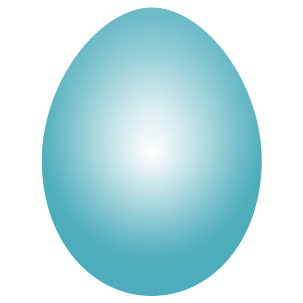 Blue Green Easter Egg