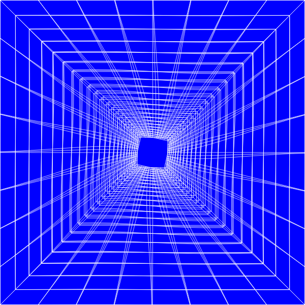 Blue Perspective Grid Distorted 9